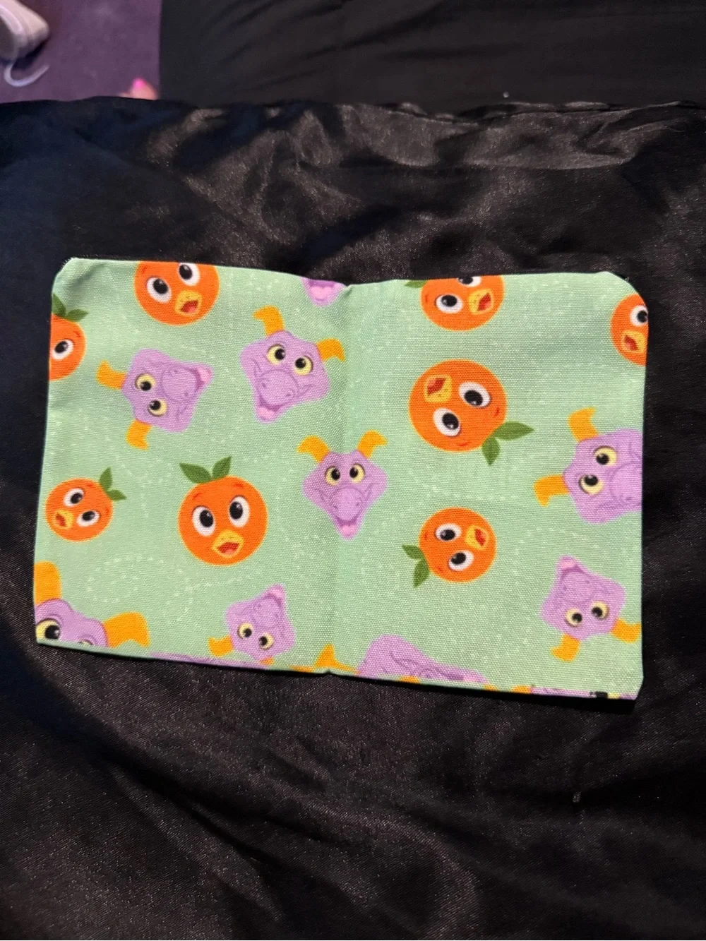 Orange Bird & Figment Makeup Bag